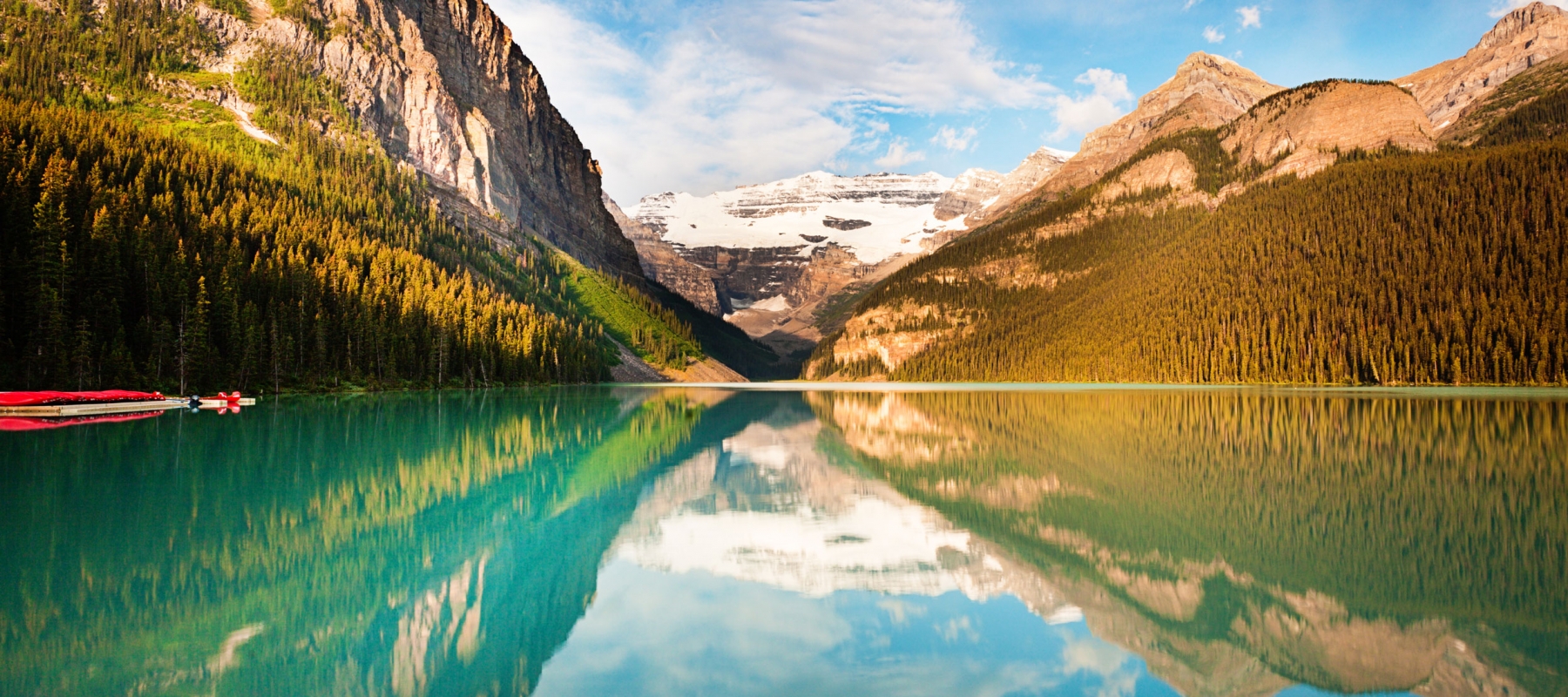 Canadian Mountains with reflection off lake