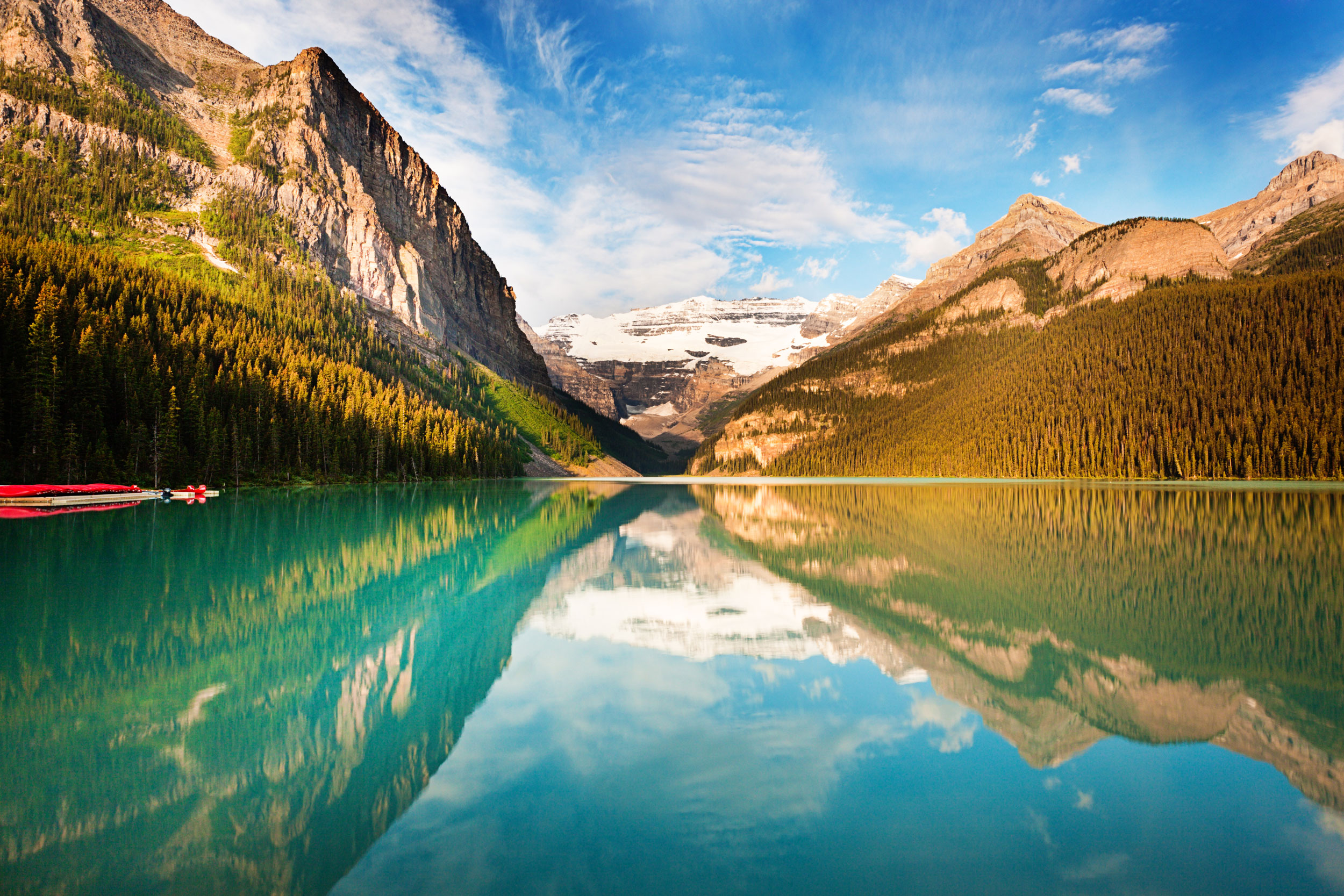 Canadian Mountains with reflection off lake