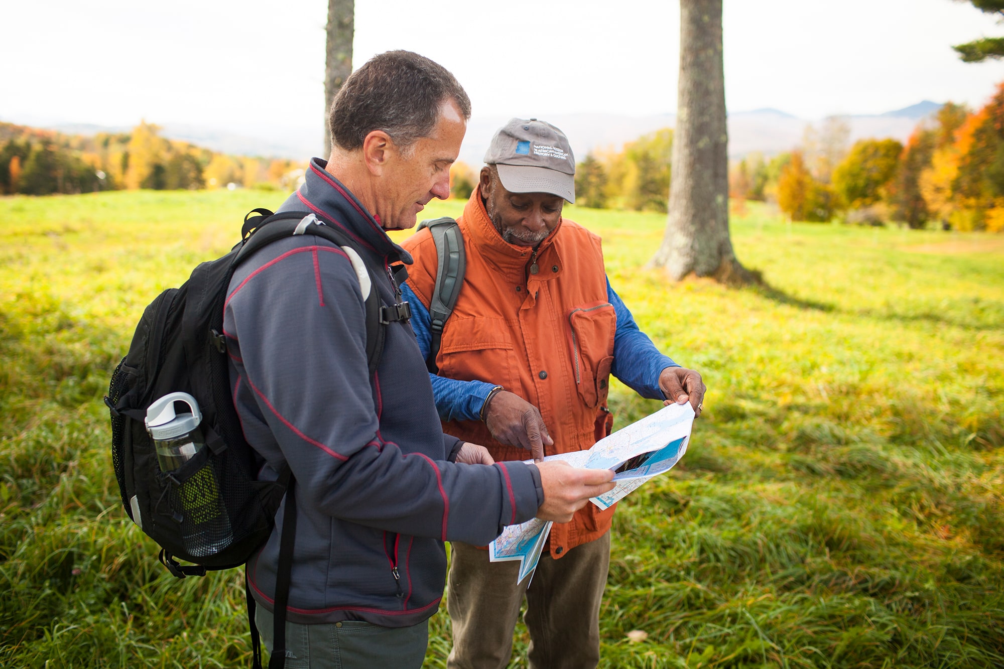 Men looking at a map